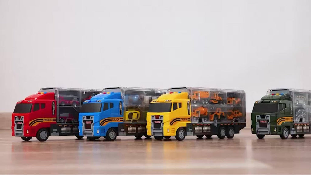 Fire Truck Toy Set for Kids Ages 3-6, Die-Cast Metal Carrier Truck with Play Mat, Emergency Vehicle Collection — image 9