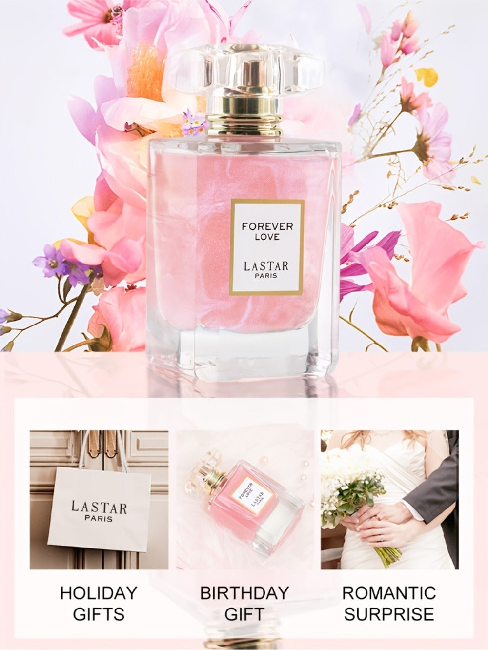 LASTAR Forever Love Shimmer Pink Eau de Parfum Spray, 55ml Bottle with Floral and Fruity Scent Profile — image 16