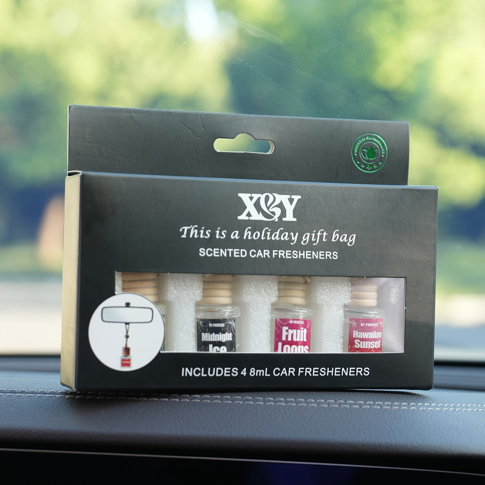 Car Air Freshener X&Y Four-Bottle Hanging Diffuser Gift Set with Eight available Style and Collection Options — image 16
