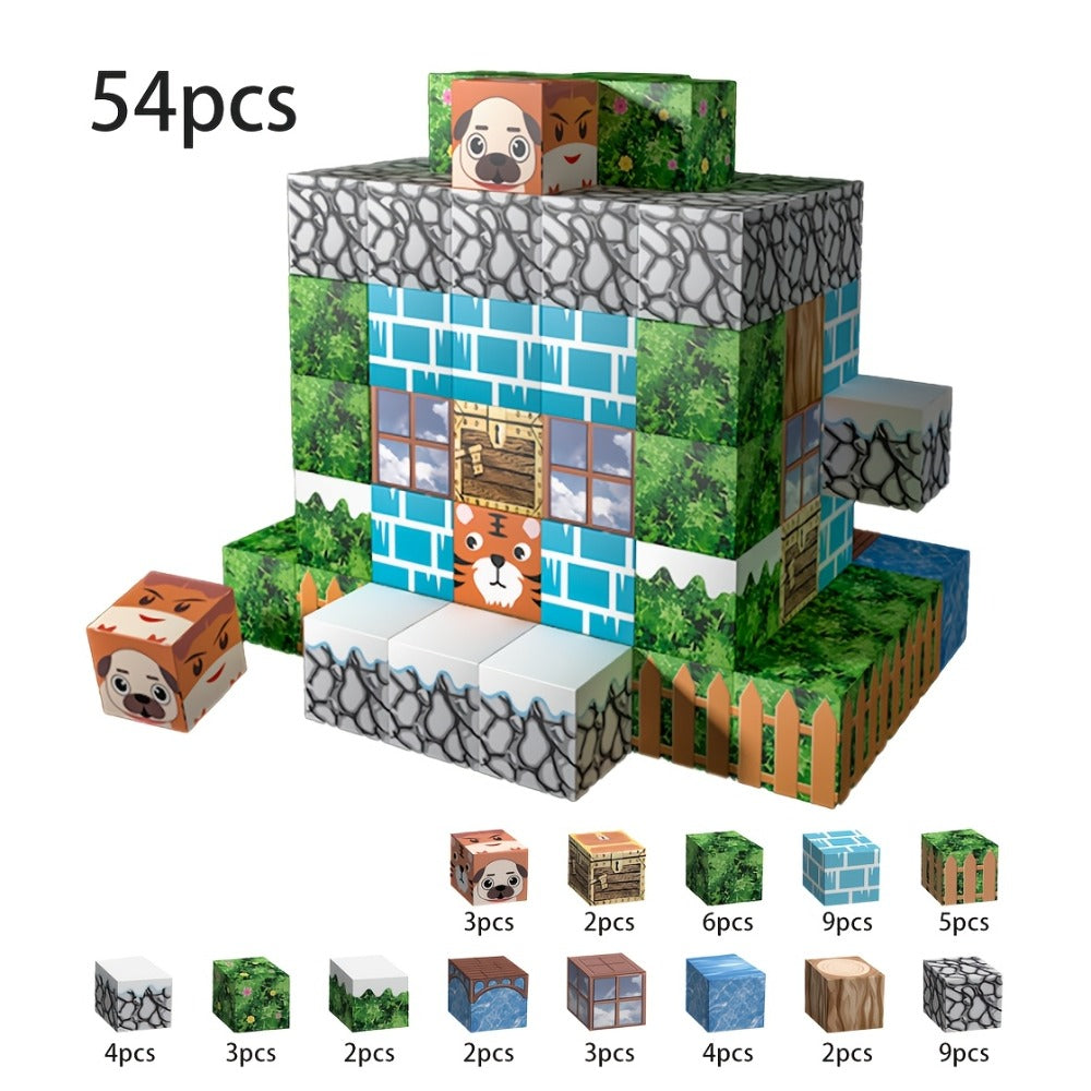 Magnetic Blocks STEM Building Toys for Kids 48/54/64/100/102/108pcs, Sensory Magnetic Tiles Set for Boys Girls Ages 3 4 5 6 7