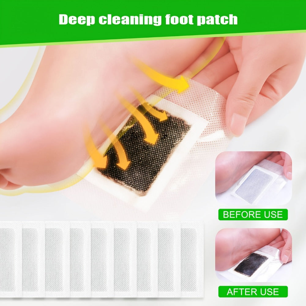 Foot Detox Patches Bamboo Vinegar & Ginger 60 & 160 Pcs – Deep Cleansing Natural Plant Ingredients Alcohol-Free Overnight Moi