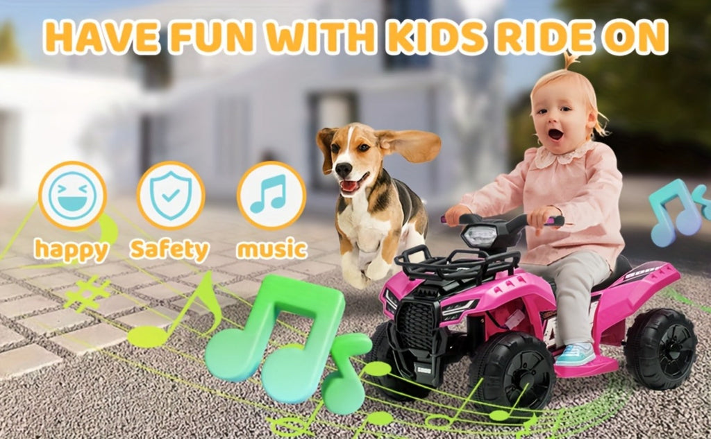 6V Kids Ride On ATV 4-Wheeler Quad Electric Toy Car for Toddlers 18-36 with the Listed Color, Size or Set Options for Everyda