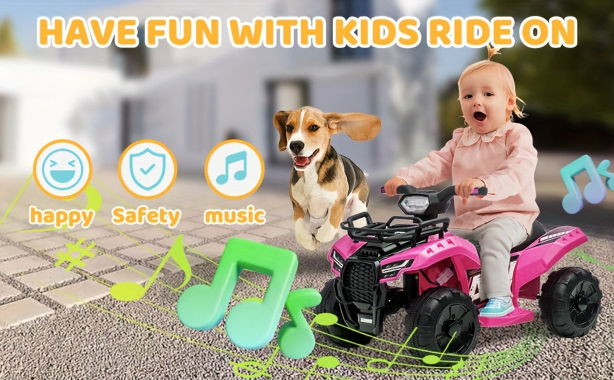 6V Kids Ride On ATV 4-Wheeler Quad Electric Toy Car for Toddlers 18-36 with the Listed Color, Size or Set Options for Everyda