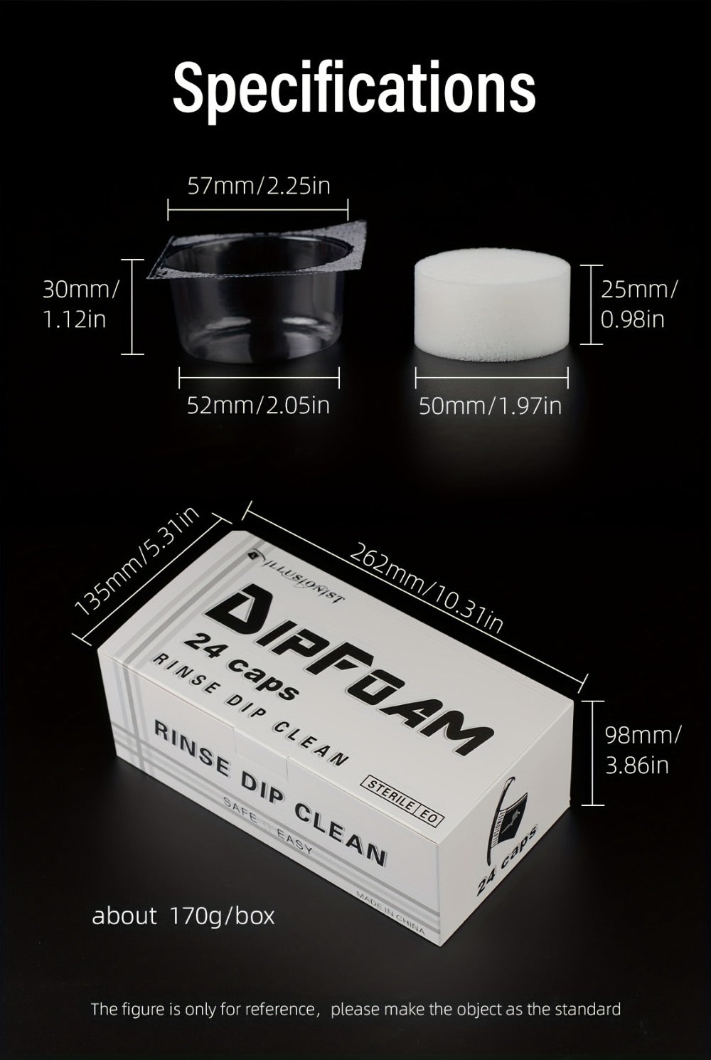 Tattoo Needle Dip Clean Cups 24pcs Foam Liner, Odorless Non-Electric Safe Cleaning for Cartridge & Traditional Needles — imag