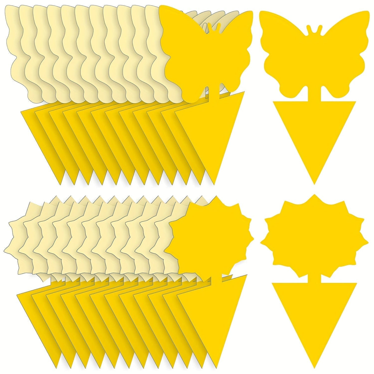 Yellow Butterfly or Gerbera Plant Sticky Traps in Seven Shape-and-Count Options from 40 to 120 Pieces — image 3