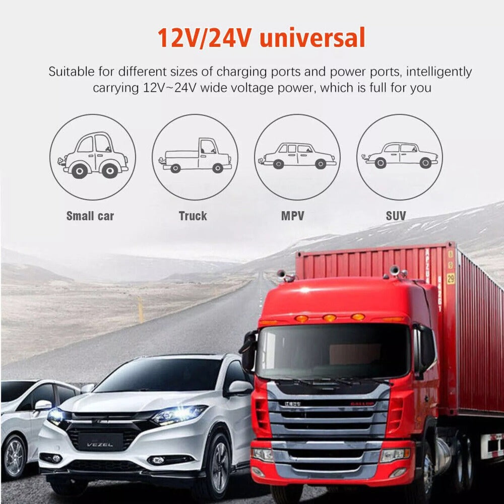 Portable 12V DC to 110V AC Power Inverter with LCD Display, Cooling Fan and 6600W Checkout Label — image 9