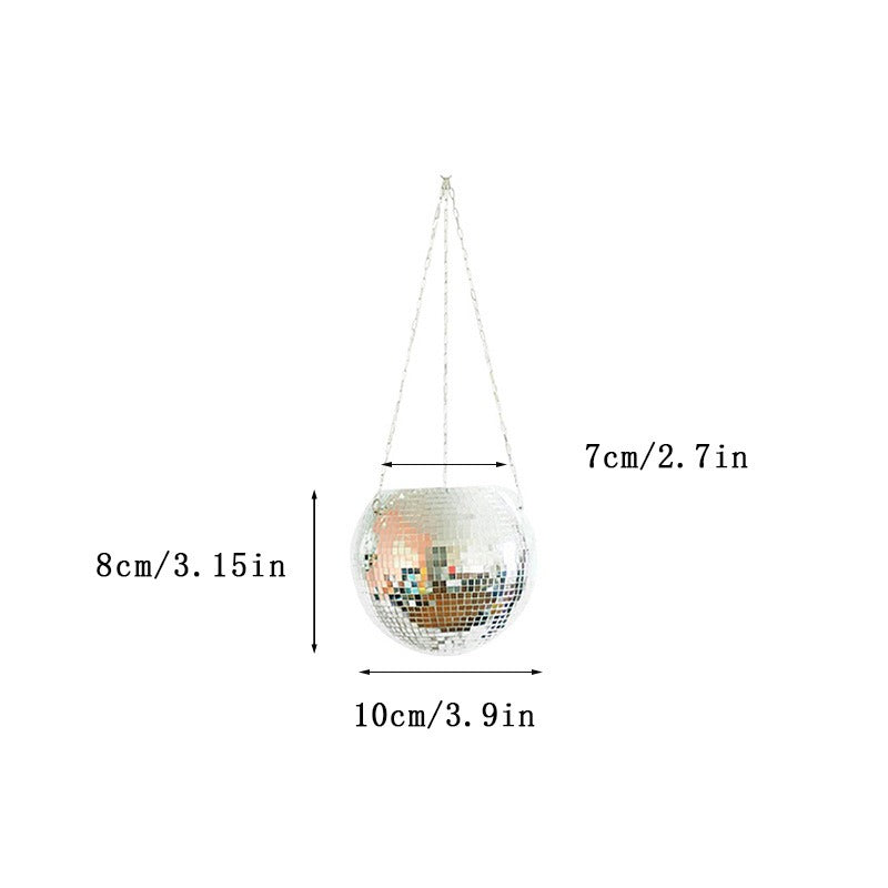 Hanging mirror shaped plastic flower pots gardening baskets disco flower pots - V.I.P Digital Presence