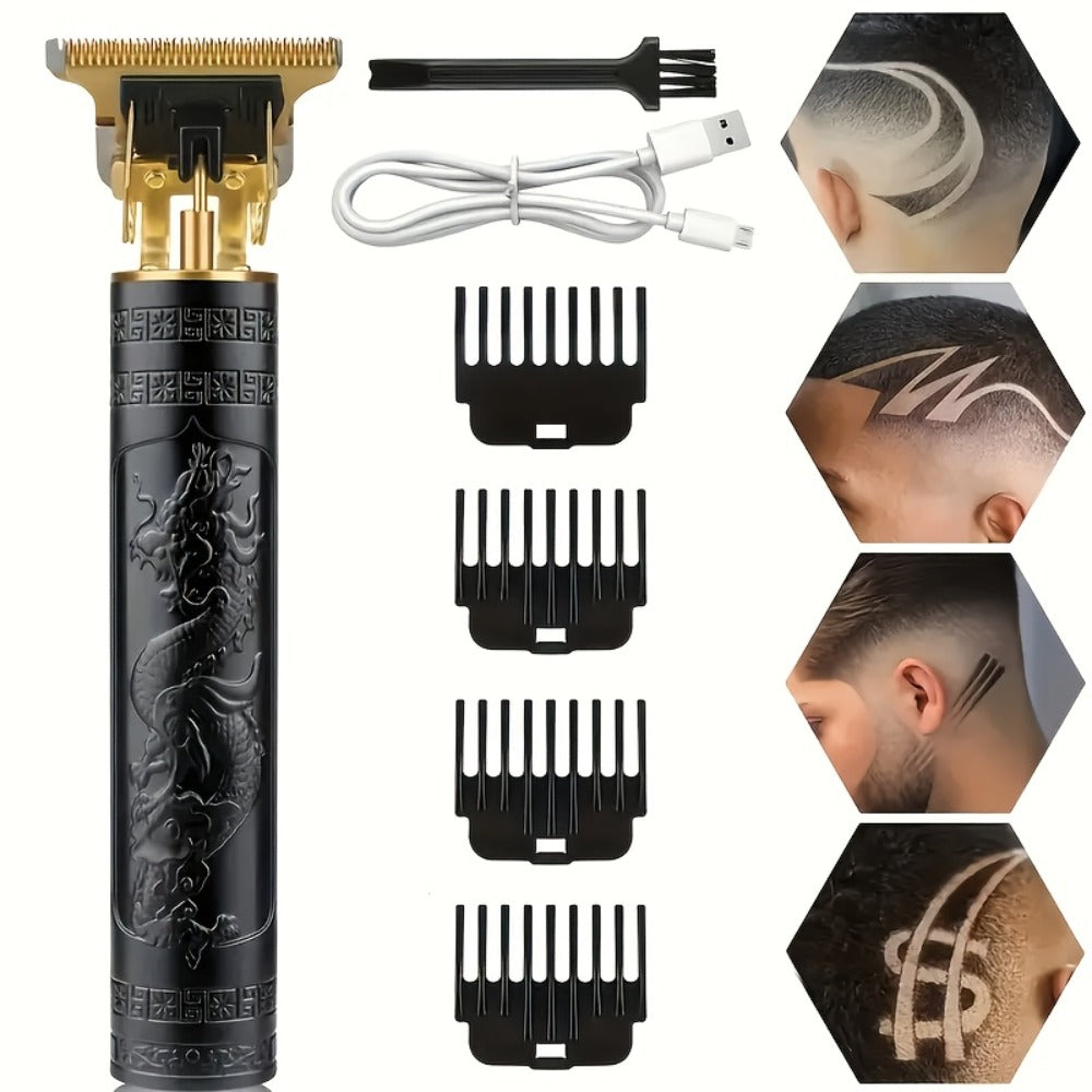 Beard Trimmer for Men USB Rechargeable Zero Contour Precision Edger Lithium Battery – Hair Clipper with Limit Comb ABS Body f