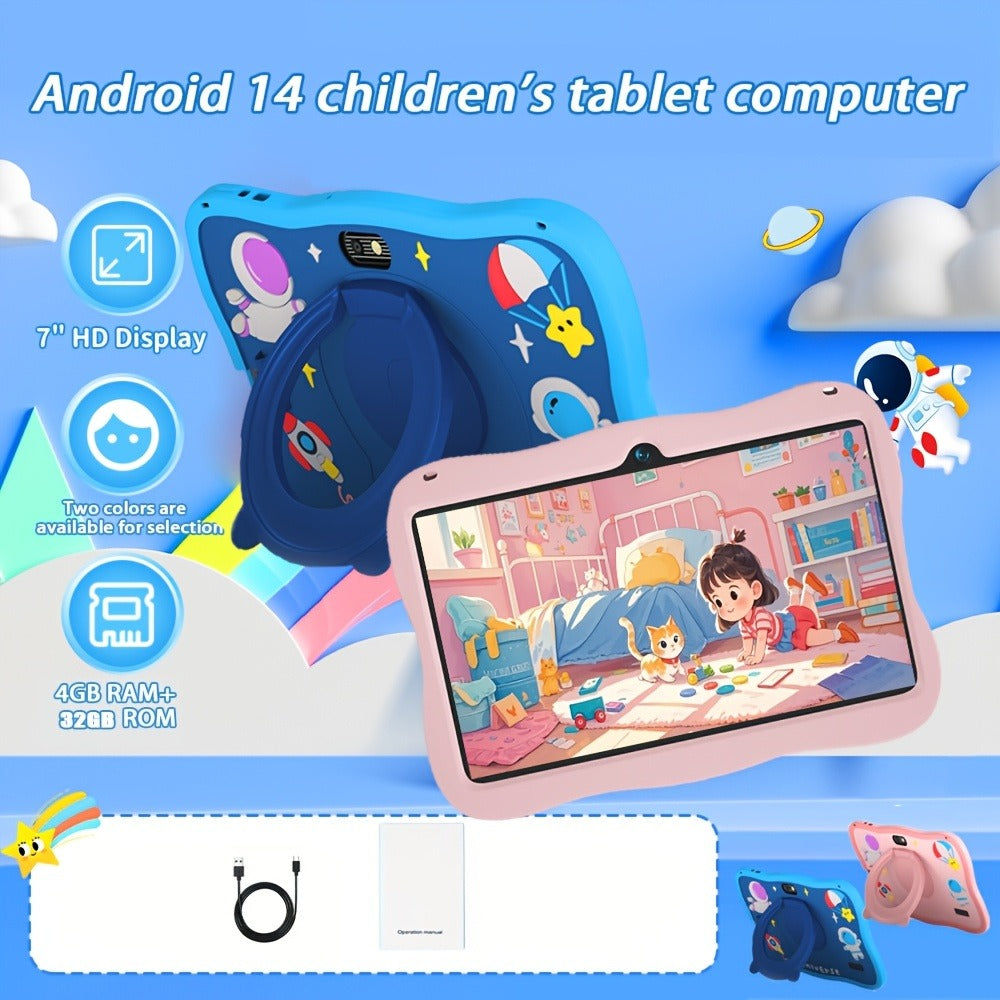 Kids Tablet 7 Inch with Android 14, 4GB RAM, 32GB Built-In Storage, Parental Controls and Protective Case — image 2