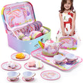 Pink Unicorn Tin Tea Set in Carry Case with Teapot, Four Cups, Four Saucers and Five Plates — image 16