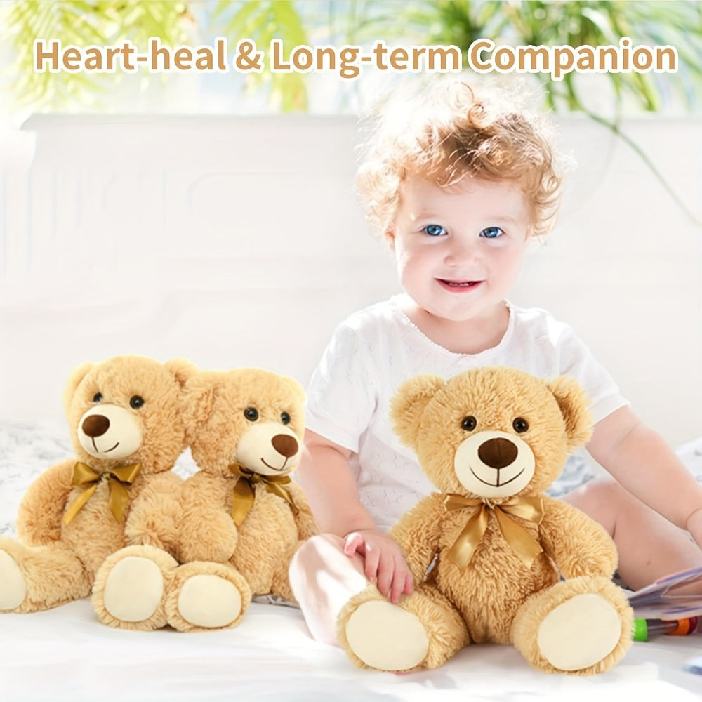 Stuffed Animal Mini Teddy Bear Set of Six in Khaki Beige for Party Favors and Classroom Prizes — image 4