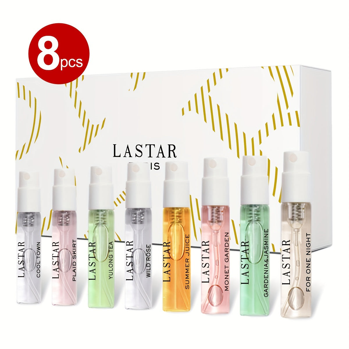Mini Perfume Set for Women 8 Piece Gift Box Woody Floral Fruity Fragrance Sampler Kit Long Lasting TSA Compliant Travel Frien