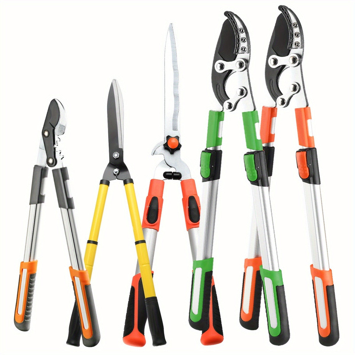 Long Reach Pruning Shears 18-38 Inch Extendable – Non-Stick Steel Blades Cut 2" Branches, Shock-Absorbing Handle — image 2