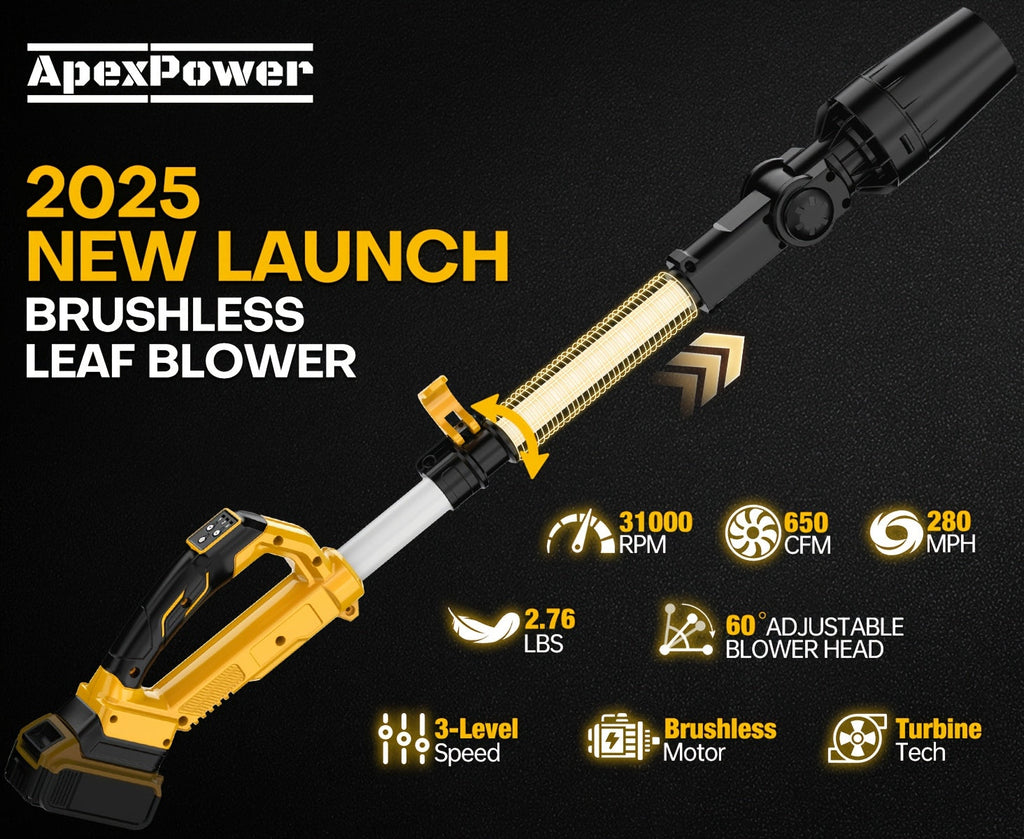 Cordless Leaf Blower Bare Tool for DeWalt 20V Max Battery Platform with Telescoping Tube and Adjustable Outlet — image 6