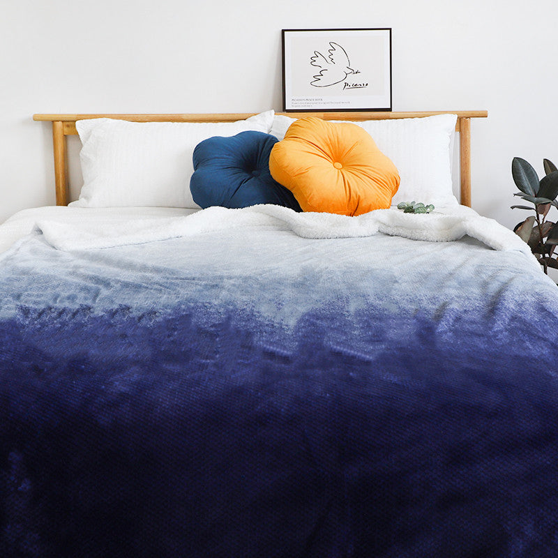 Siesta Blanket Knee Shawl Cover Flannel Thickened Lamb Wool
