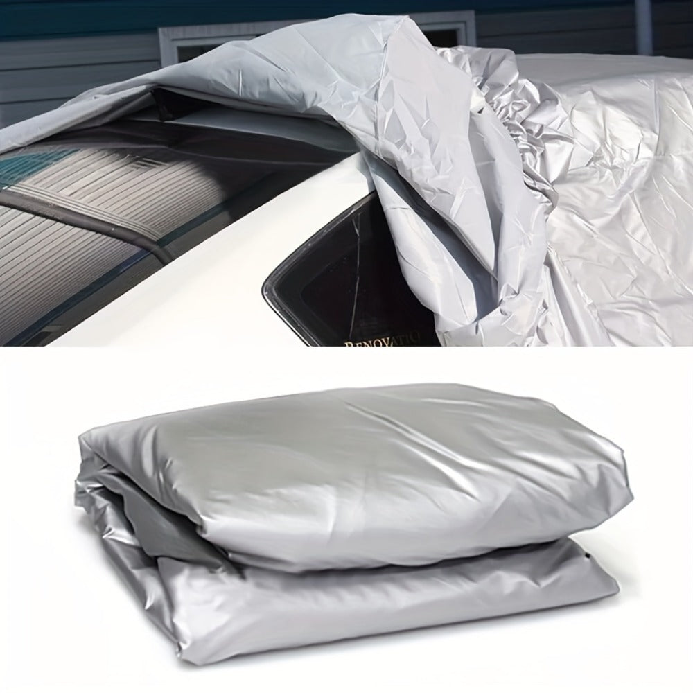 Silver XXL SUV Car Cover with Green Reflective Tabs, Elastic Hem and 540 x 200 x 180 cm Full-Body Fit — image 12