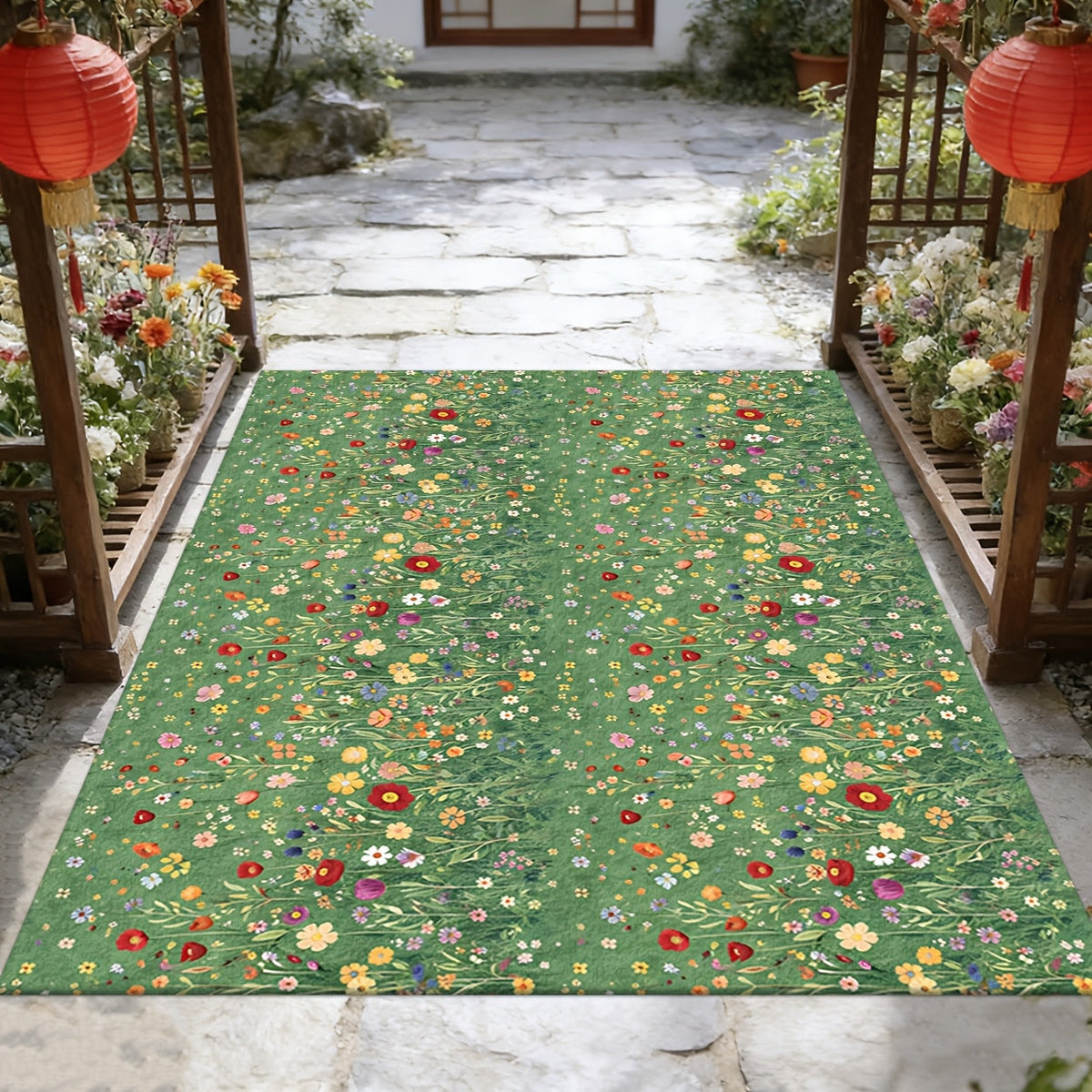 Area Rug Washable Foldable Indoor Outdoor Mat in Five Sizes for Patio, Garden, Picnic or Camping — image 5
