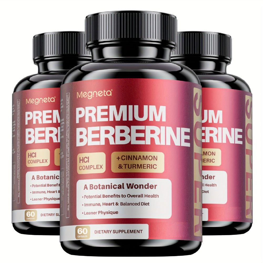 Berberine with Ceylon Cinnamon, Turmeric & Black Pepper, Premium Blood Sugar Support, Vascular Health & Digestive Wellness Ca