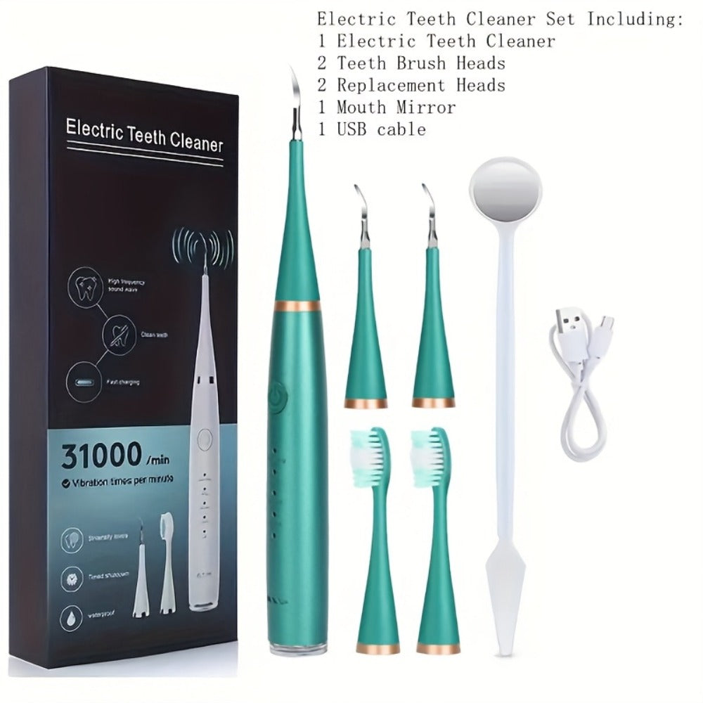 Electric Teeth Cleaner Kit USB Rechargeable, 5 Cleaning Modes Dental Scaler Plaque Tartar Remover Gum Health — image 20