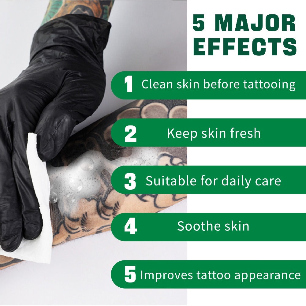 Tattoo Green Soap Concentrated Cleaning Solution 8.5oz with Squeeze Bottle Skin Prep Before During & After Tattooing Moisturi