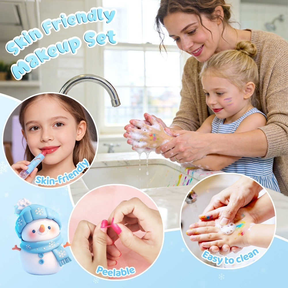 Kids Makeup Set for Girls, 2-in-1 Princess Makeup & Nail Art Kit, Pretend Play Cosmetics with Nail Polish — image 13