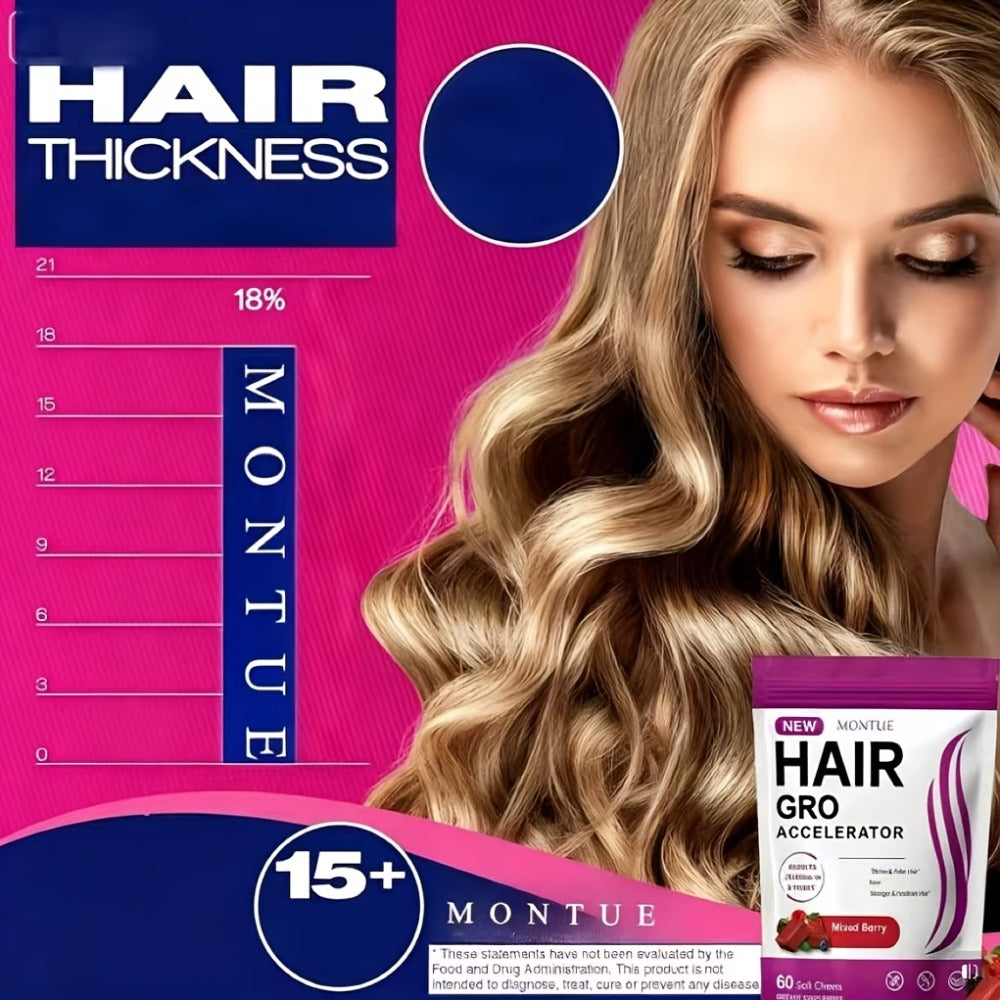 MONTUE Biotin Hair Gummies with Arginine, Vitamin C & Vitamin E, Daily Hair Nourishment Supplement for Women — image 7