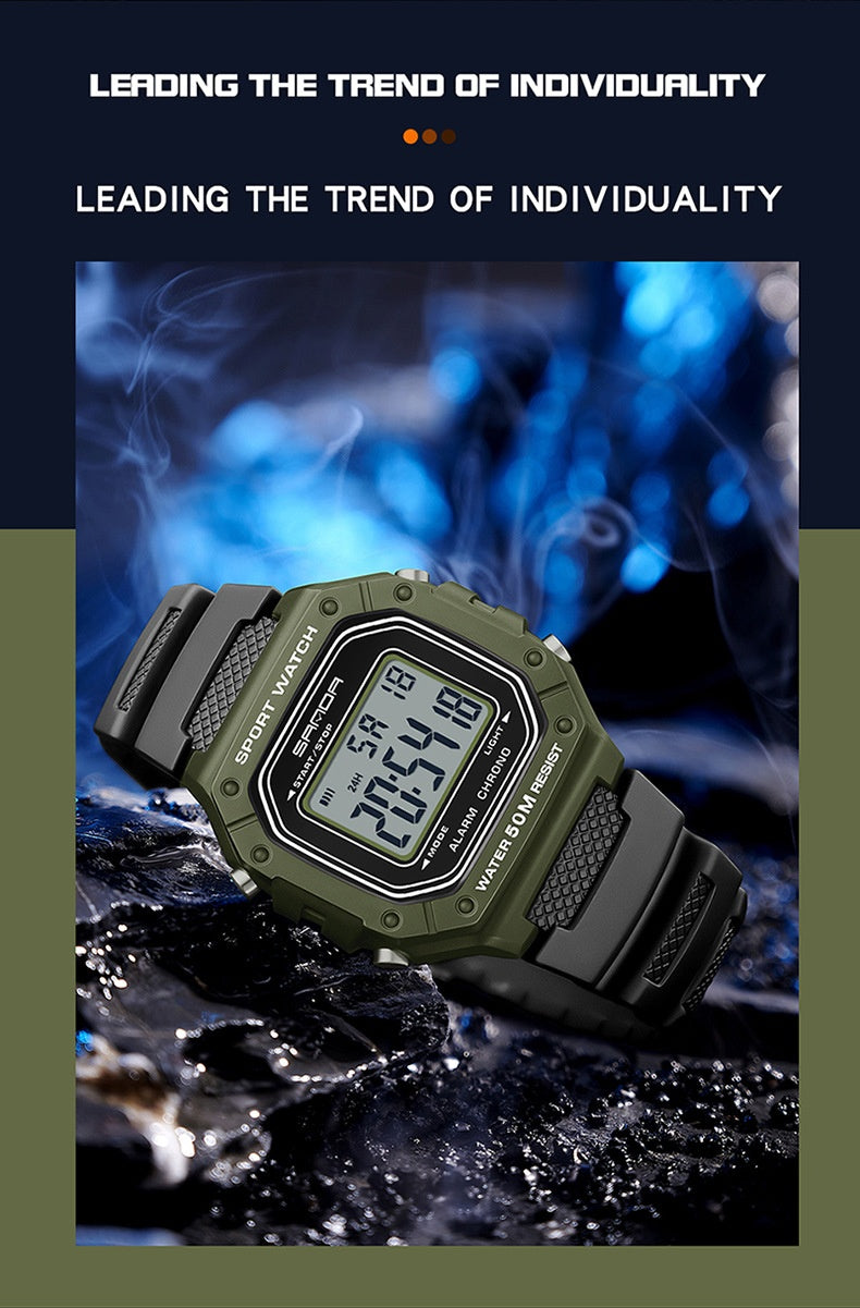 Swimming Waterproof Youth Electronic Watch Simple Alarm Clock
