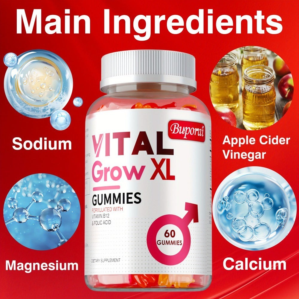 Dietary Supplement Gummies with Buporai Label, Apple Cider Vinegar, Mineral Blend and 60 Count — image 14