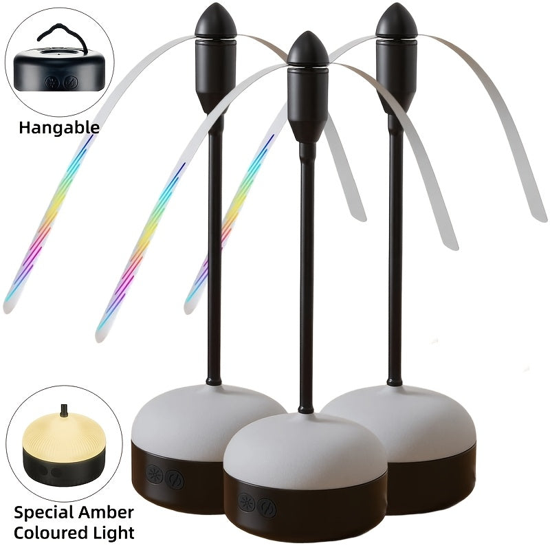 Desktop Reflective-Blade Fan Pest Control Device with Amber Light, Flexible Neck and USB Power for Tabletop Use — image 4