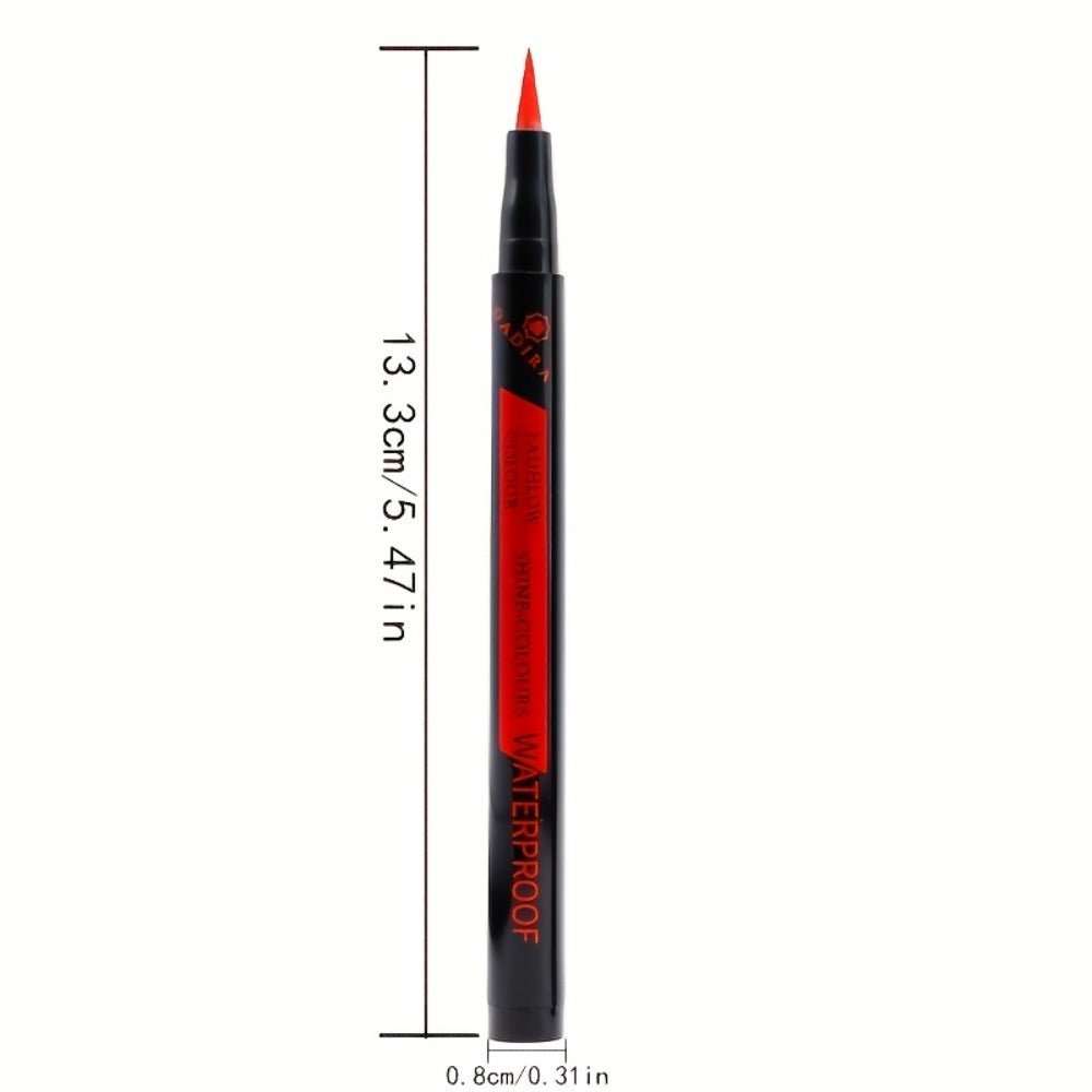 Fine-Tip Liquid Eyeliner Pen Set with Twelve Black and Bright Color Pens for Graphic Eye Looks — image 5