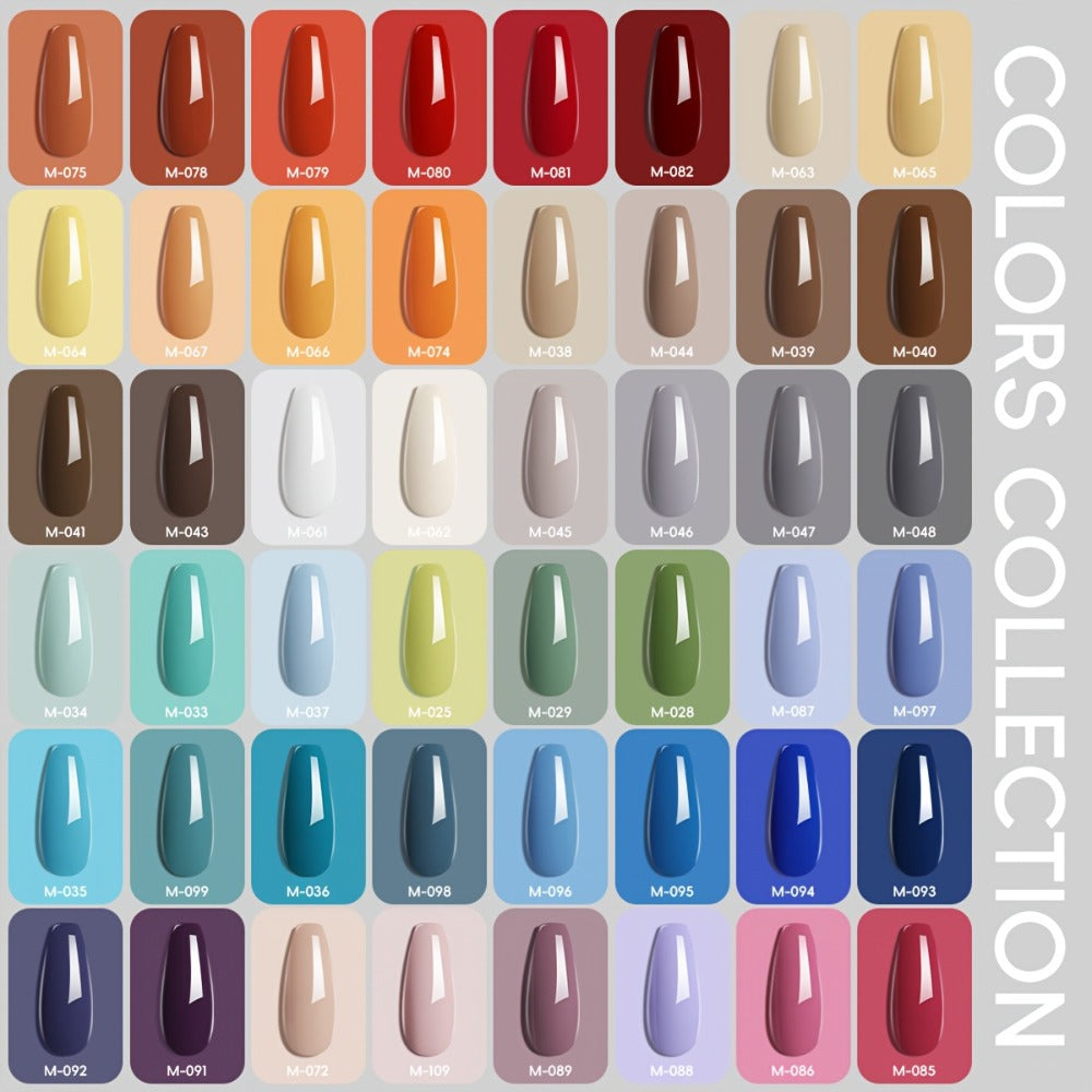 Gel Nail Polish 6-Piece 15ml Rainbow-Candy Frame-Bottle Sets in 7 Numbered Color Palettes for Nail Art — image 2