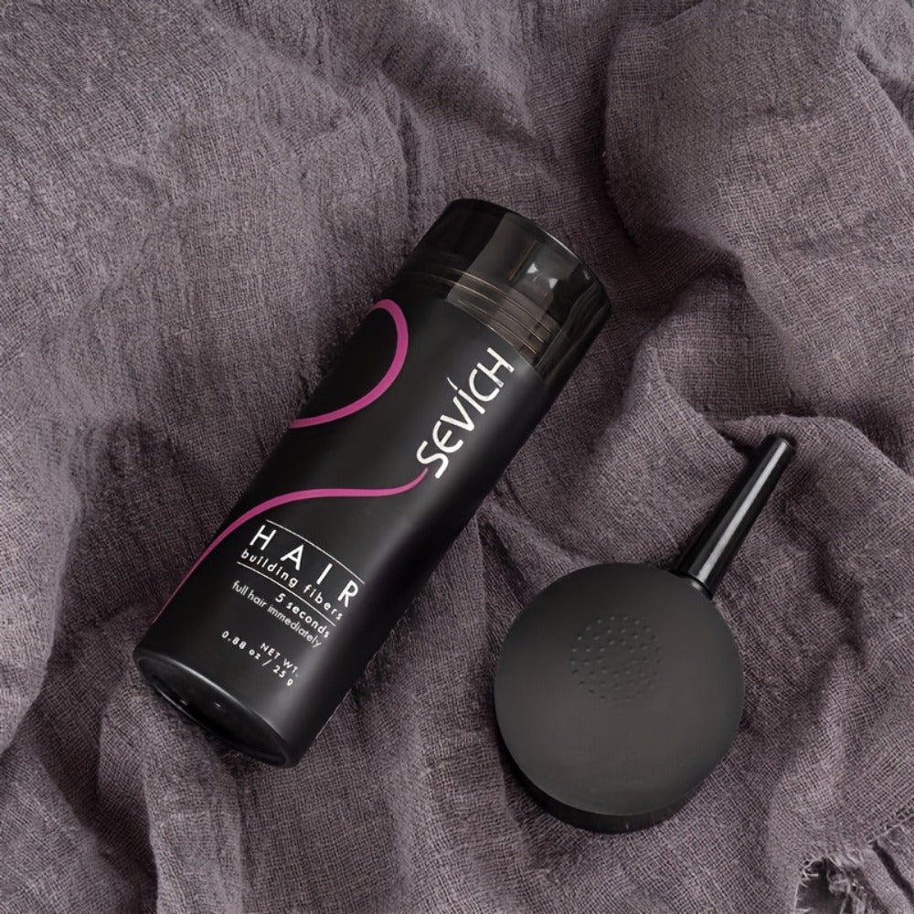 Compact Two-Piece Hair Fiber Set with Spray-Head Containers in Black, Dark Brown or Medium Brown — image 11