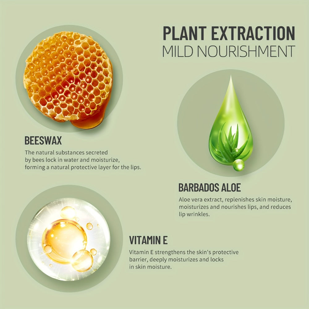 12-Piece Aloe-Themed Lip Balm Stick Set with Color-Changing Finish, Beeswax and Vitamin E Labels — image 9