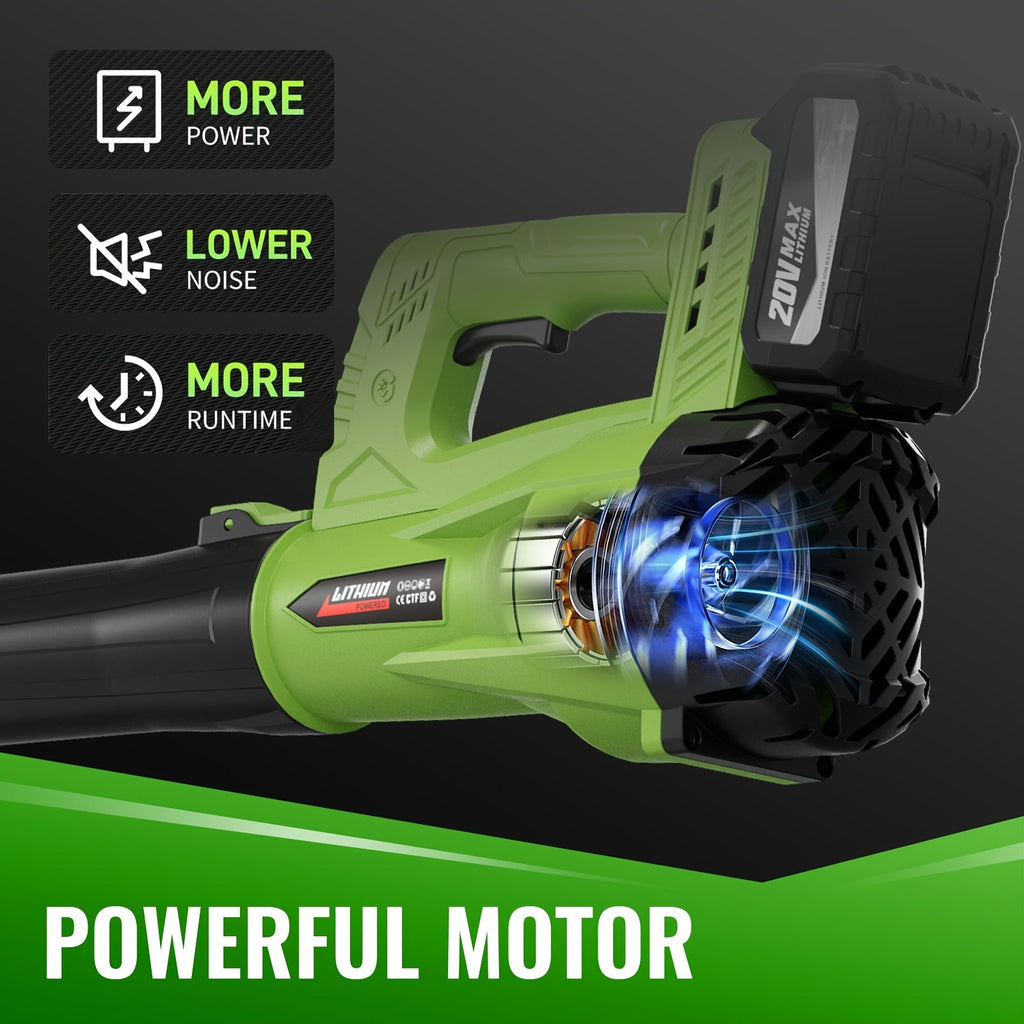 Cordless Leaf Blower, Battery Powered Lawn Yard Snow Pet Hair for Garden, Patio and Yard Use — image 20