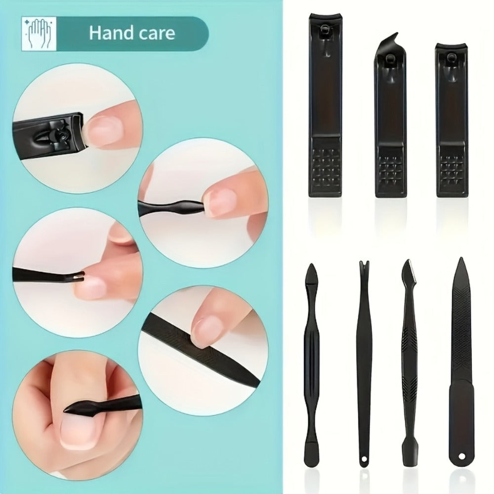 Manicure & Pedicure Kit 25 Piece Stainless Steel Nail Clipper Set – Professional Sharp Blade Complete Home Nail Care Tools fo