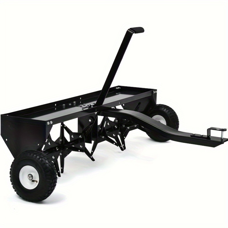 Tow-Behind Plug Aerator 48 Inch - Steel Lawn Aerator with 32 Hollow Tines, Weight Tray & 10-Inch Pneumatic Tires — image 1