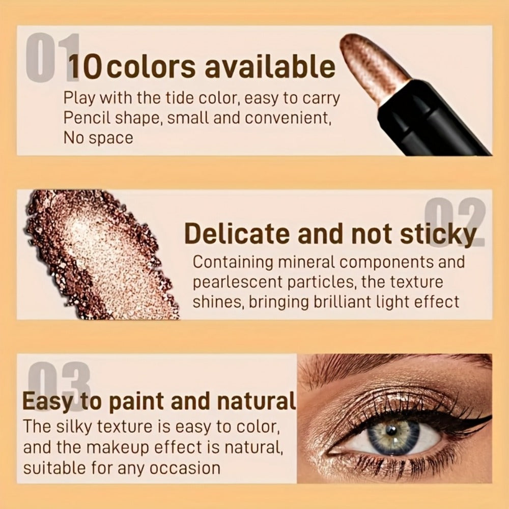 2-in-1 Eyeliner & Eyeshadow Pencil Set 12 Colors Matte Waterproof Smudge-Proof Blendable Eye, for Makeup, Travel and Everyday