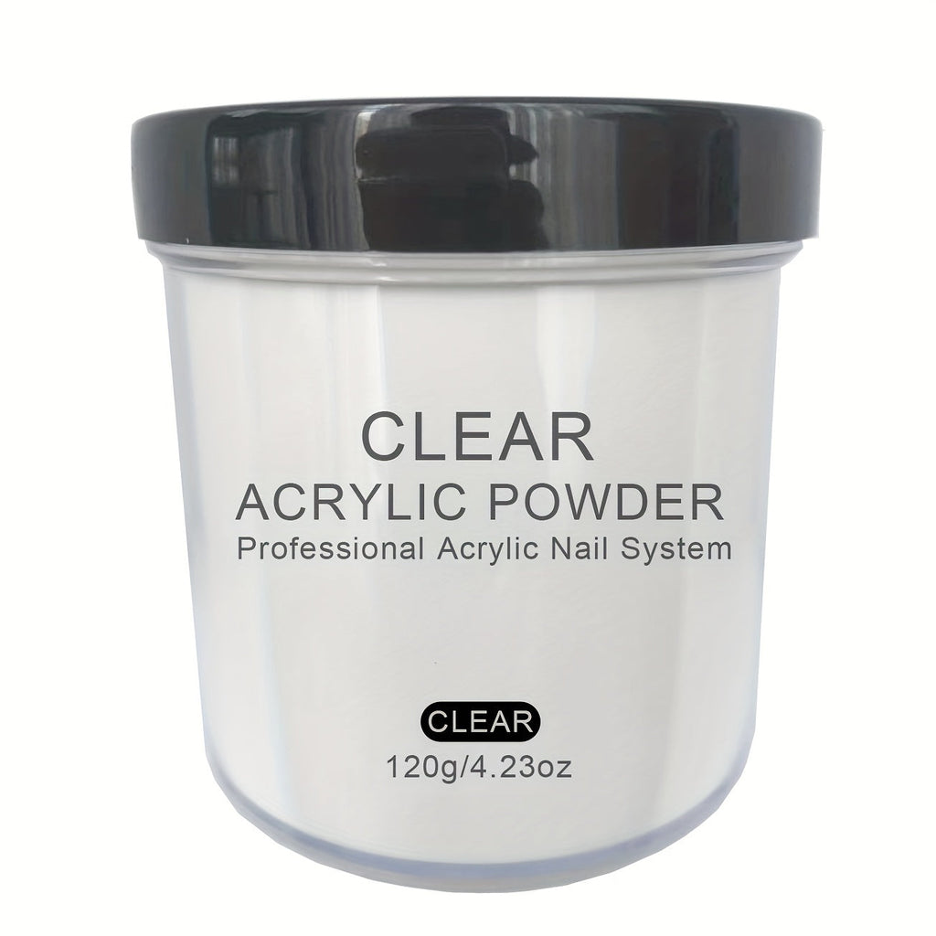120g Acrylic Nail Powder Jar in Clear, Pinkish, Nude or White for Use with Compatible Acrylic Liquid — image 14