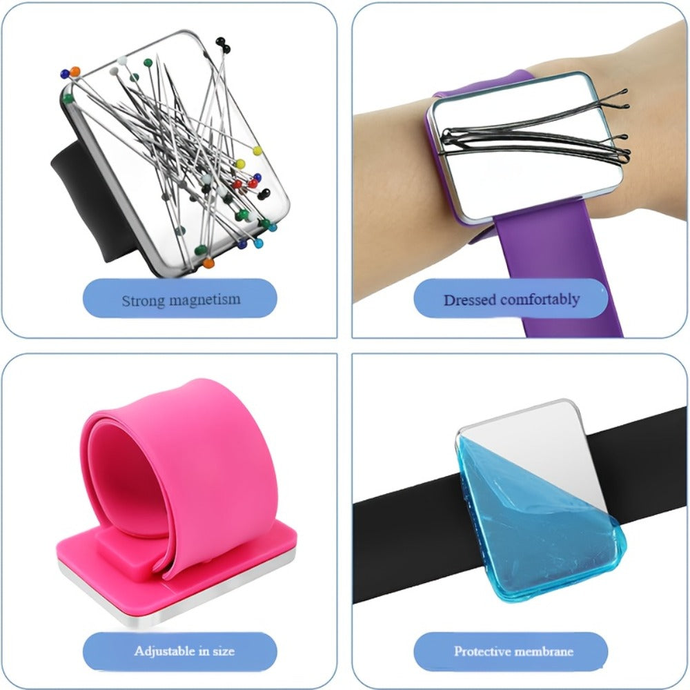 Hair Sectioning Clips 18-Piece Set with Crocodile Clips, Silicone Patting Separator & Curling Wrist Bracelet – Salon Perming 
