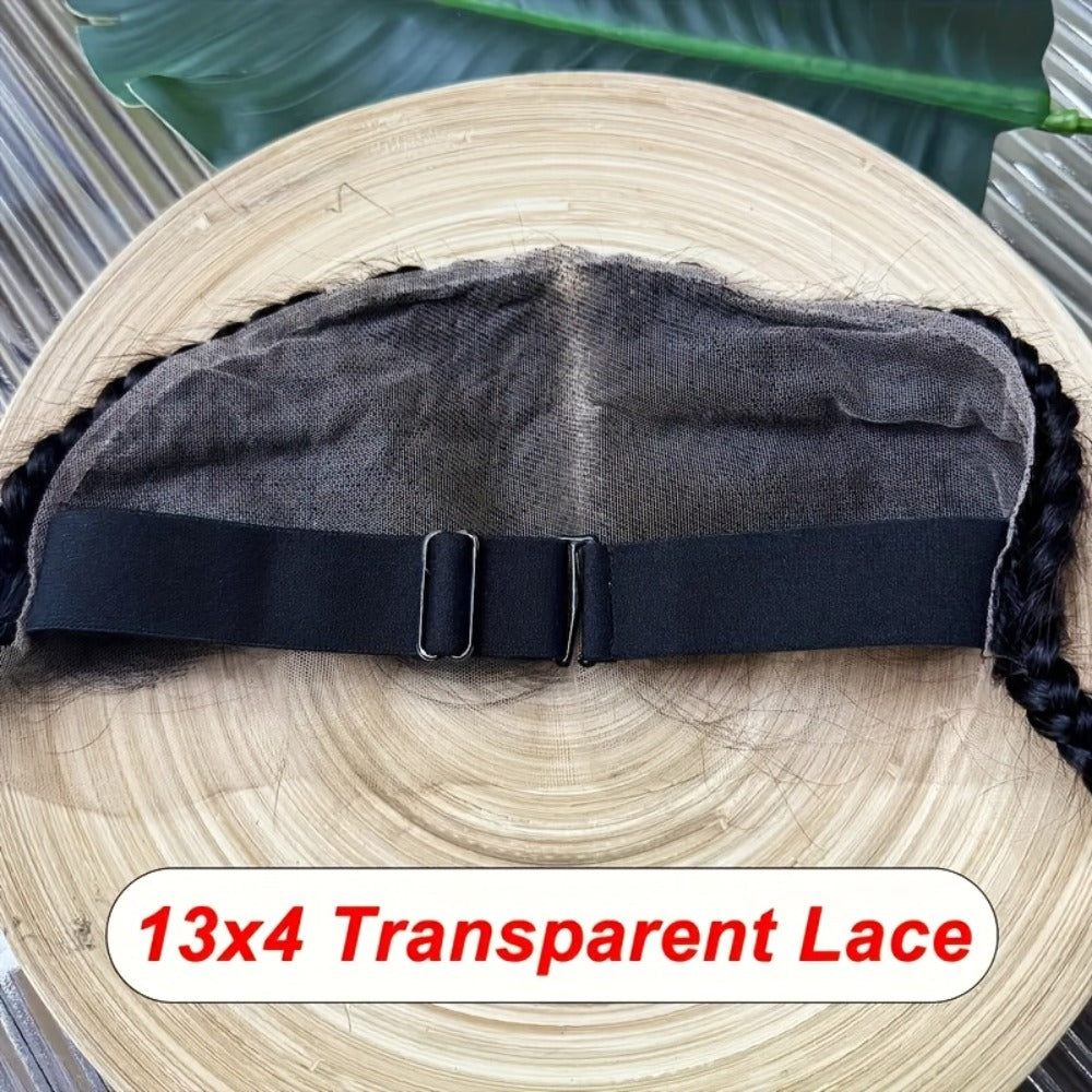 Hair Extensions Straight Human Hair 13x4 Lace Frontal Patch in Natural Black with Clip-Free Band Attachment — image 6