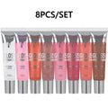 Pearlescent Glitter Lip Gloss Set 8 Pieces with Lip Oil Formula, for Makeup, Travel and Everyday Vanity Use — image 9