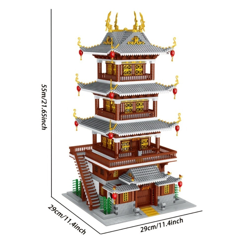 Ancient Chinese Palace Building Blocks Set 6134 Pcs – Heavenly Fairy Mirror Architecture Mini Brick Expert Level Display Mode