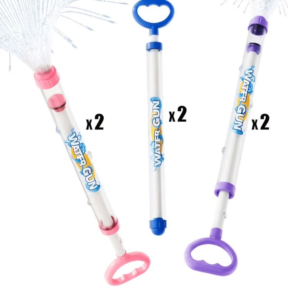 Firework-Shape Manual Water Blaster Set with Three or Six Pull-Push Wands in Blue, Purple and Pink — image 5