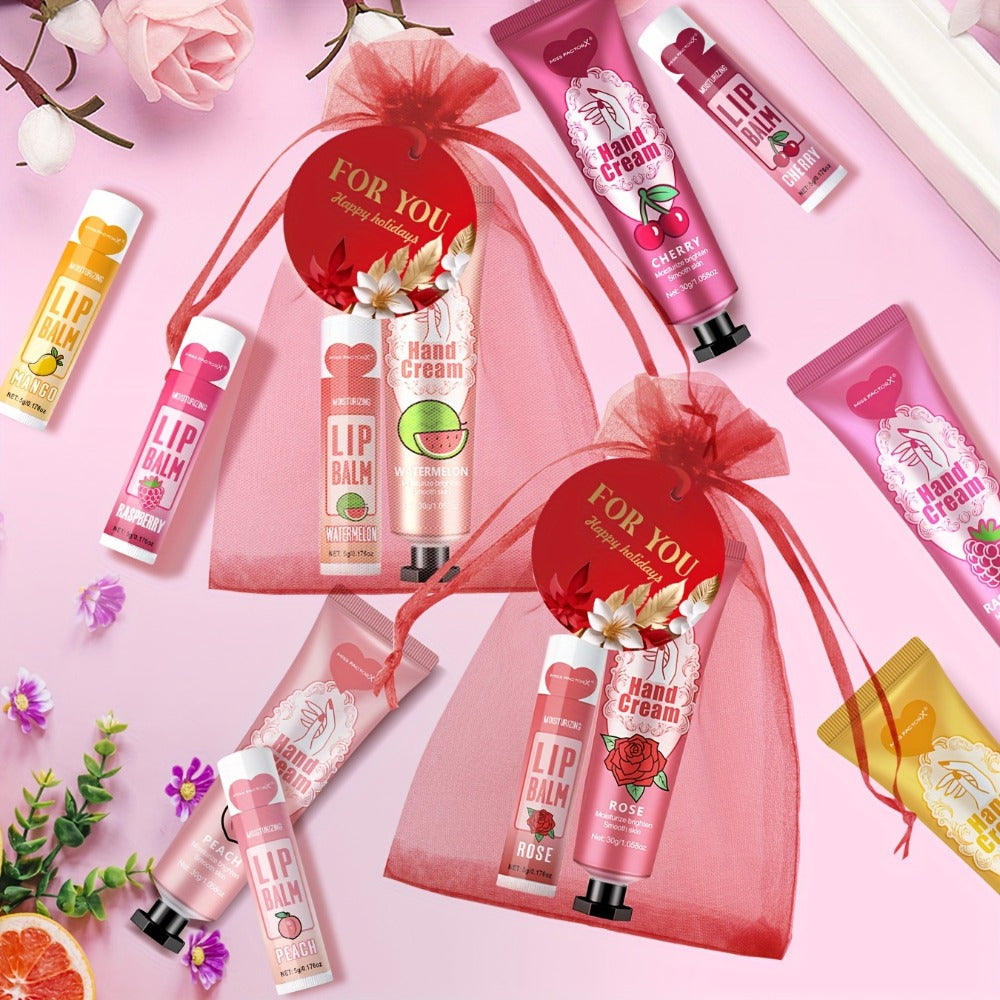 Wedding Party Favor Beauty Gift Set 96pcs, Bulk Women's Gift Box with Hand Cream, Lipstick, Red Bag & Card — image 5