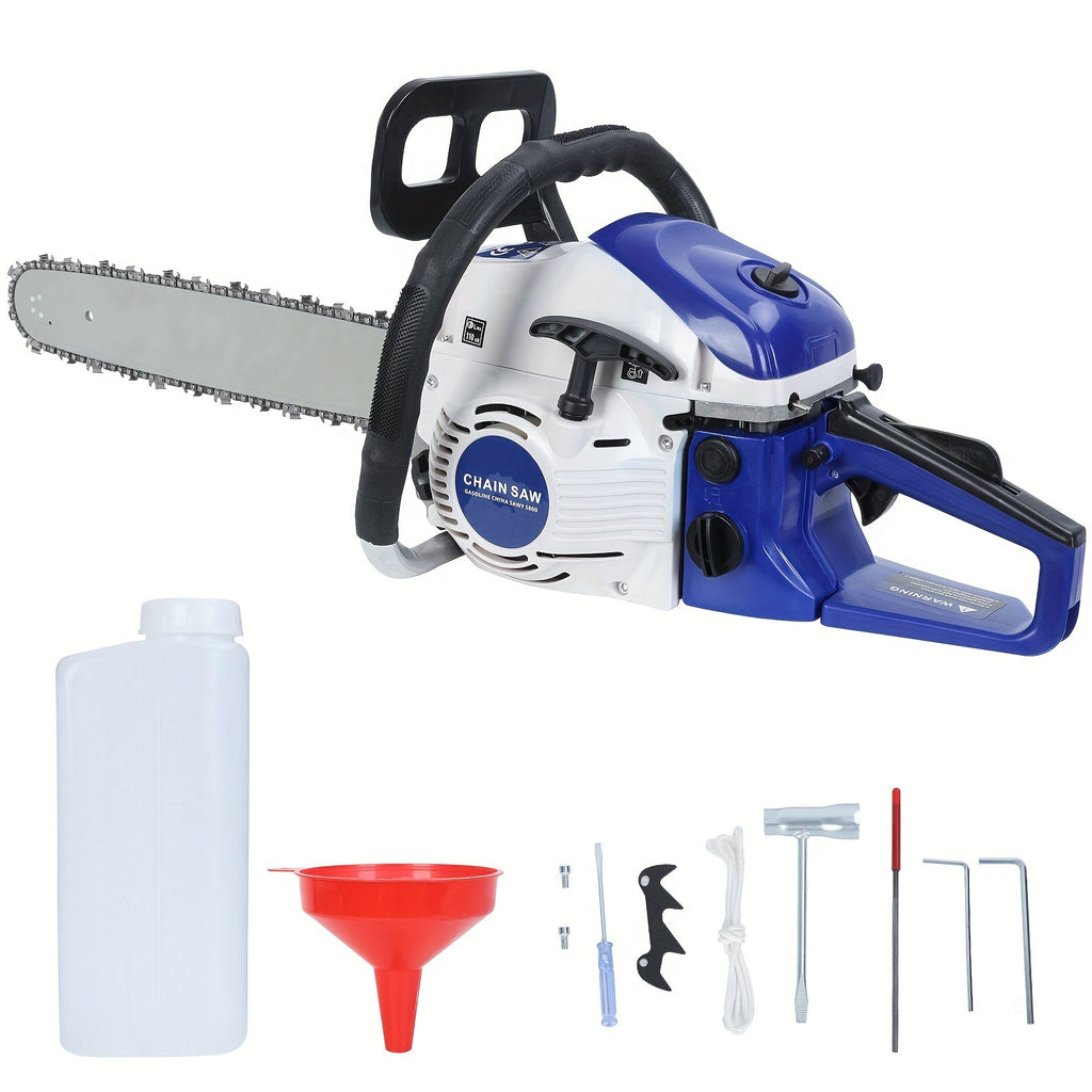 Gas Chainsaw, 2-Stroke Powerful Wood Cutting Logging Farm Ranch for Garden, Patio and Yard Use — image 1