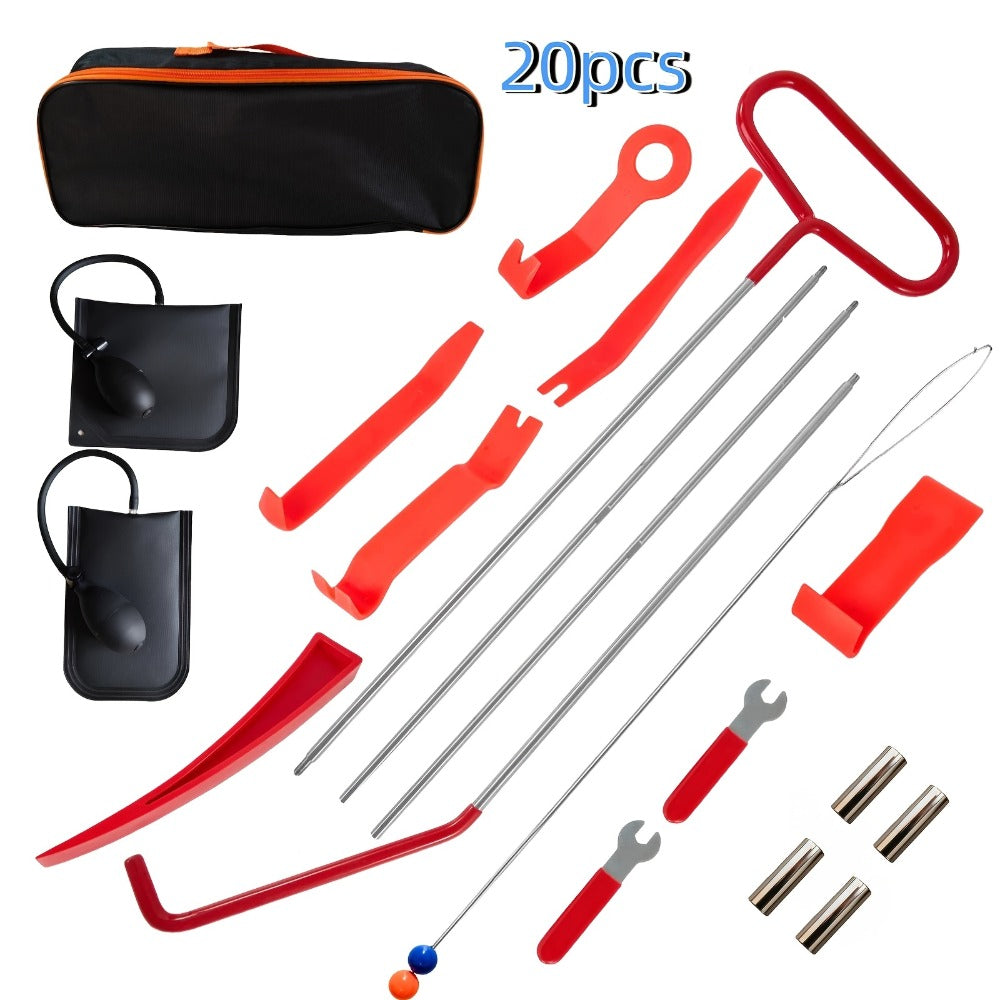 Air Wedge Pump Car Door Unlock Kit – Emergency Lockout Tool Set with Long Reach Grabber & Window Opening Gripper — image 2