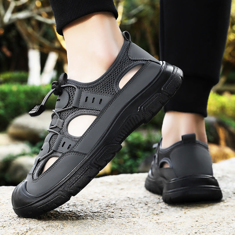 Summer Beach Hole Wading Rotating Button Sandals Men's Casual Shoes