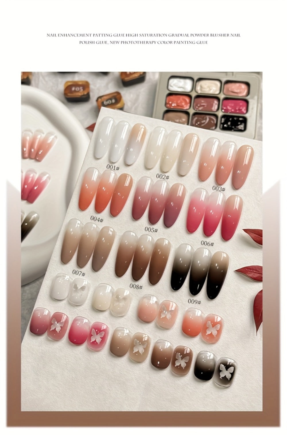Gel Nail Polish 9-Color Mini Grid Sets for Ombre and Patting Art in 5 Curated Collection Options — image 15