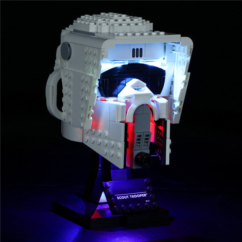 YEABRICKS is compatible with LEGO Star Wars 75305 Scout Helmet LED Lighting Building Blocks Assembly Lights