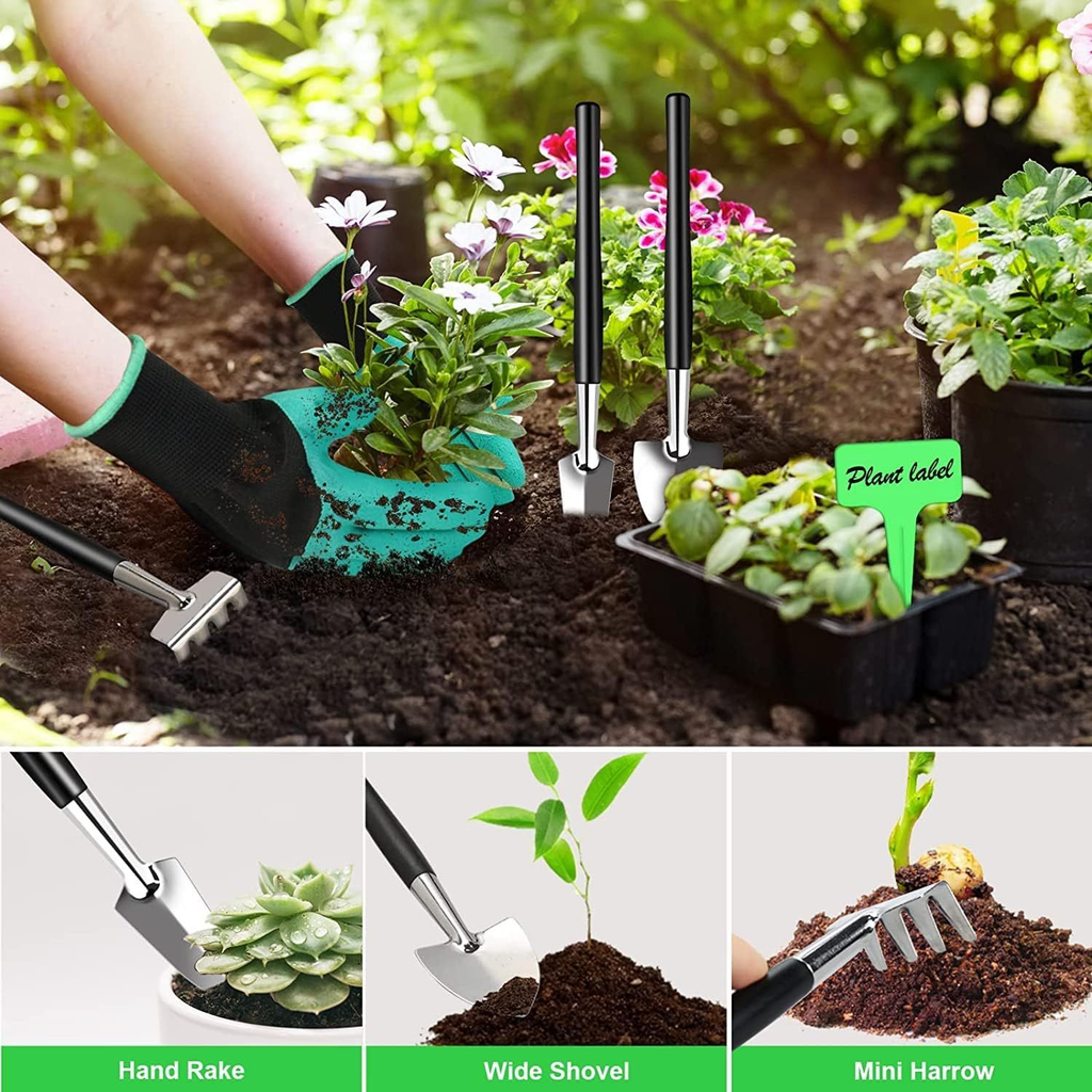 Bonsai Tool Set 24-Piece Kit for Beginners & Enthusiasts, Includes Pruning Shears, Scissors, Trimming Tools & PU Leather Bag 